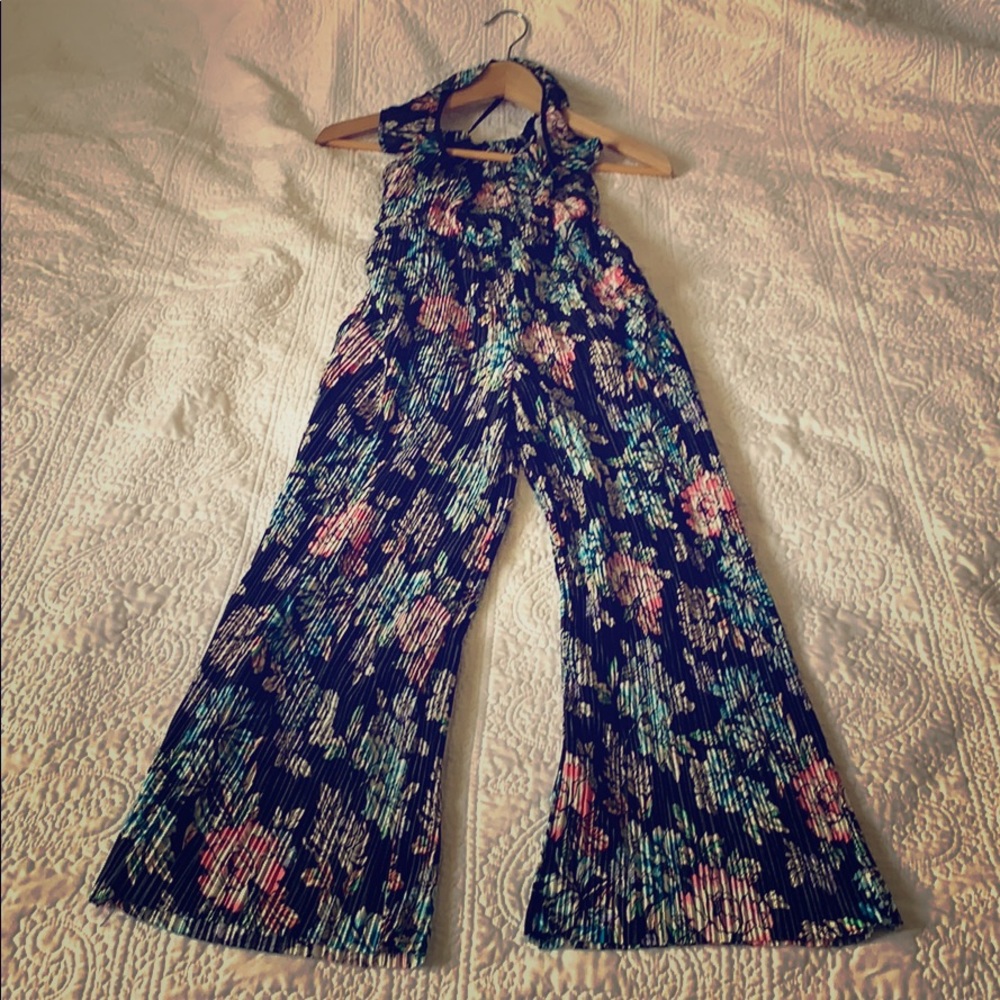 Fresh fields pleated jumpsuit